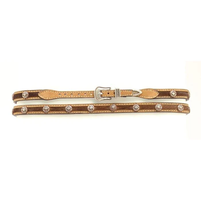 M&F Calf Hair Hat Band - Brown