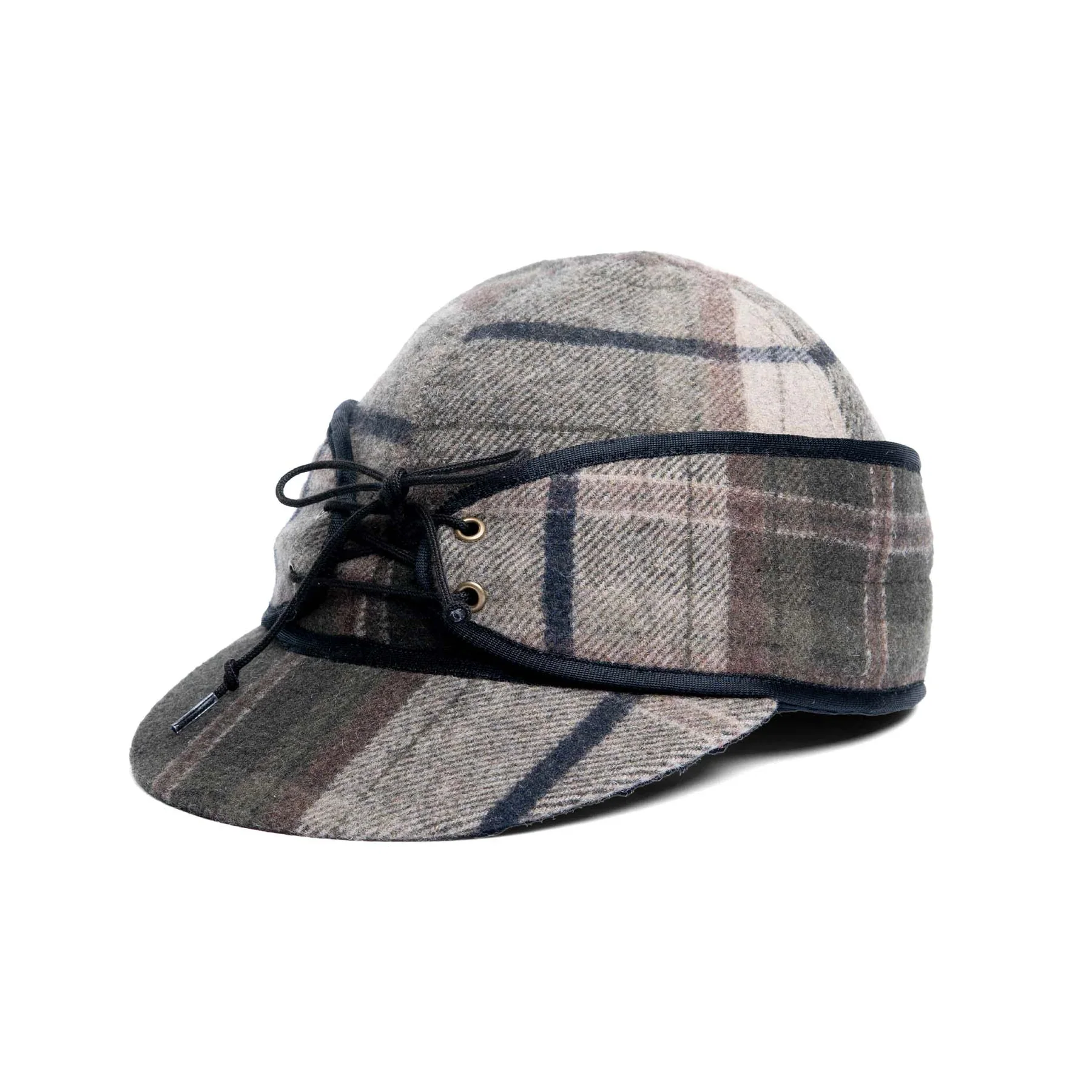 Crown Cap Railroad Plaid Print Cap - Multiple Color Combinations - Image 2