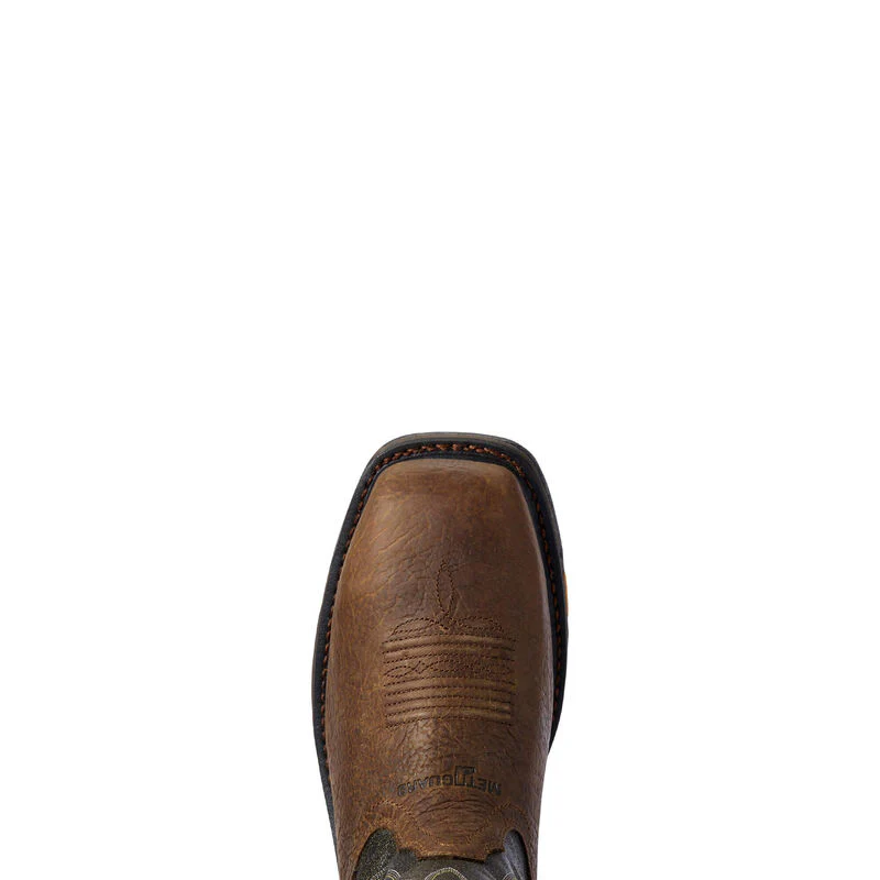 Ariat Men's WorkHog Wide Square Toe MetGuard CSA Composite Toe Work Boots - Ridge Brown - Image 4