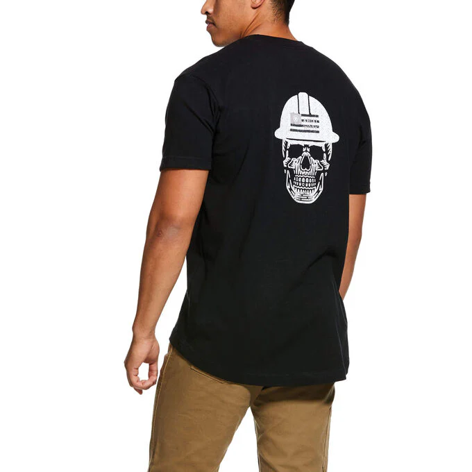 Ariat Men's Rebar CTNSTR Roughneck GRFC SS T-Shirt Black - Image 2