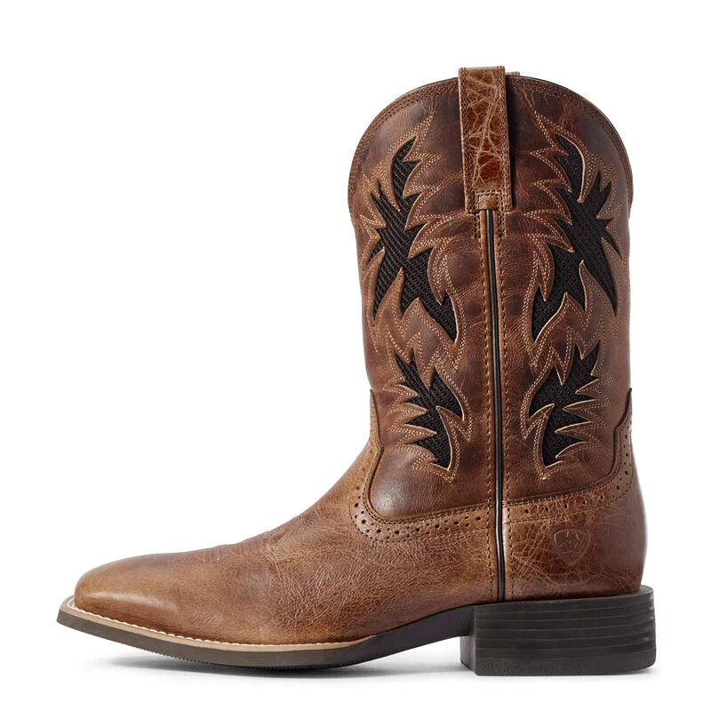 Ariat Men's Sport Cool VentTEK Western Boots - Dark Tan - Image 2