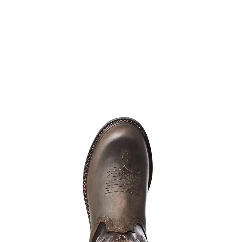 Ariat Men's Groundwork Waterproof Work Boots - Dark Brown - Image 4