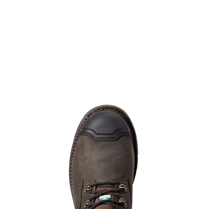 Ariat Men's Stump Jumper 8" CSA Glacier Grip Waterproof 600g Composite Toe Work Boot - Iron Coffee - Image 4