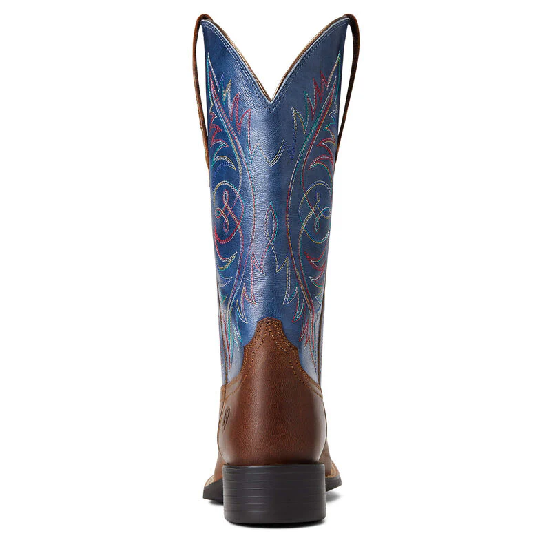 **Ariat Womens Round UP West Stretchfit Western Boots - Sassy Brown *FINAL SALE* - Image 2