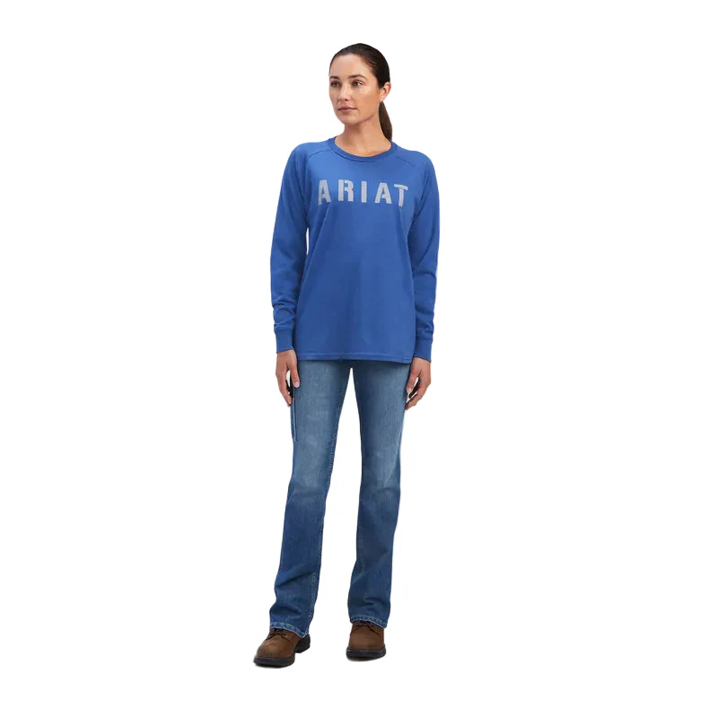 Ariat Womens Rebar Cotton Strong Block T-Shirt - Image 3