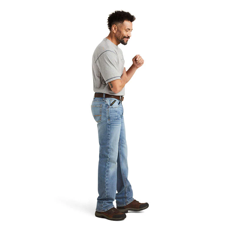 Ariat Mens Rebar M5 Straight DuraStretch Edge Straight Leg Jean - Merced - Image 3