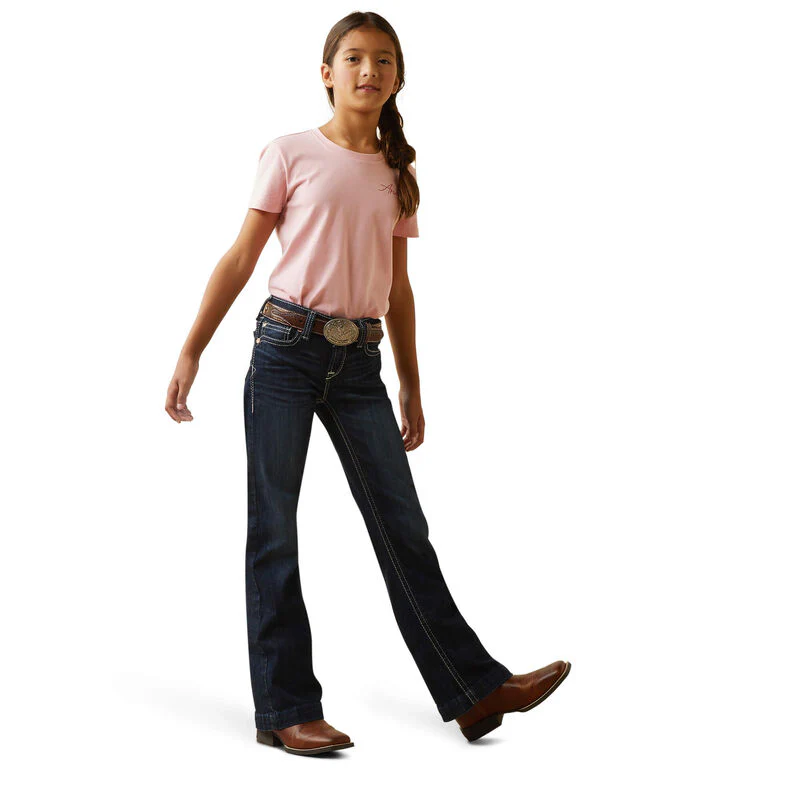 Ariat Girls REAL Ryki Wide Leg Jeans - Nightshade - Image 3