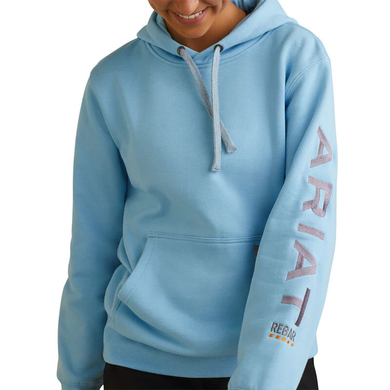 Ariat Women's Rebar Graphic Hoodie - Dutch Canal Heather/Dusk - Image 4