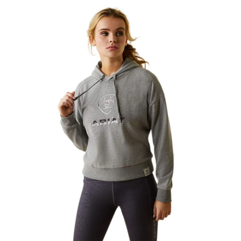 Ariat Women's Just Hoodie - Heather Grey - Image 4
