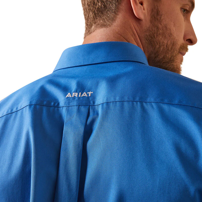 Ariat Men's Team Logo Twill Fitted Shirt - Campanula - Image 4
