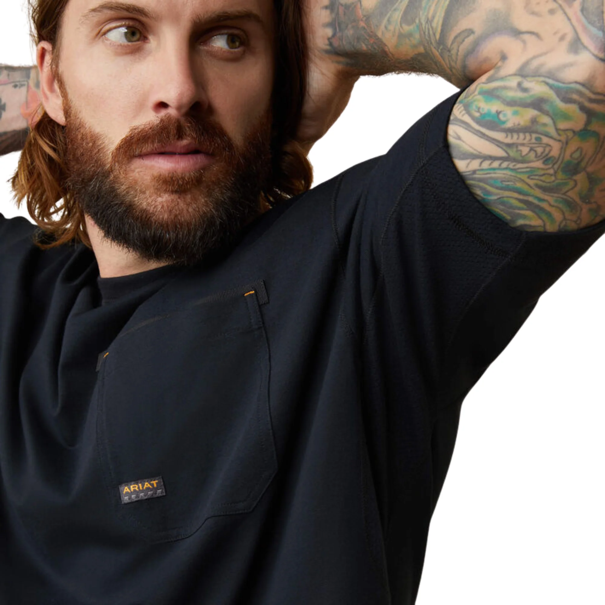 Ariat Men's Rebar Workman Born For This T-Shirt - Black - Image 3