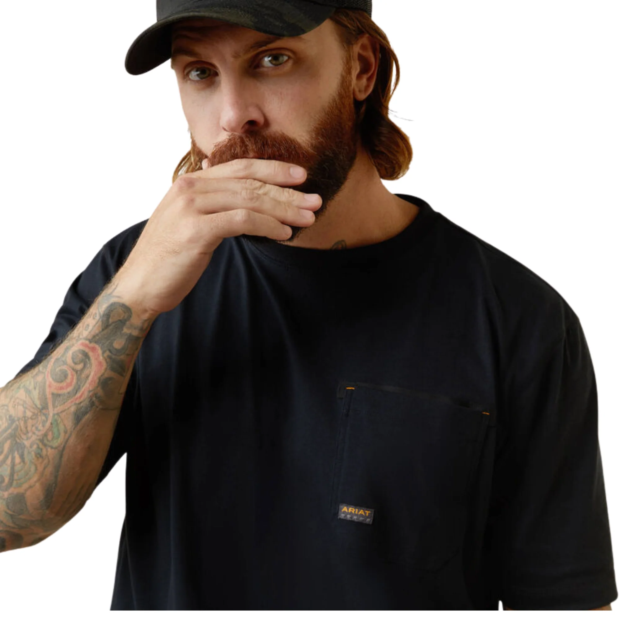 Ariat Men's Rebar Workman Born For This T-Shirt - Black - Image 6