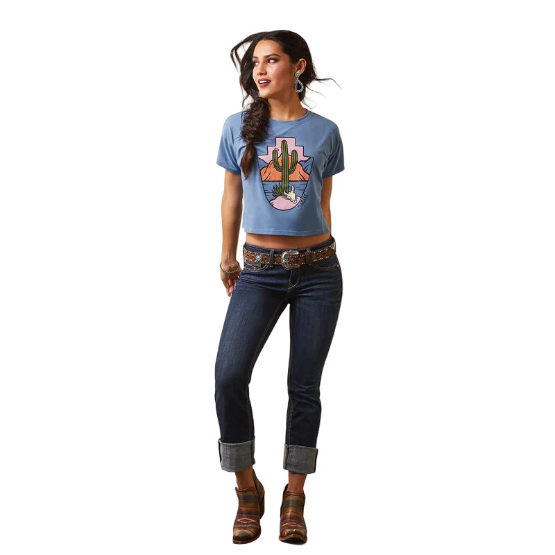 Ariat Women's Treasure Tee - Copen Blue - Image 3