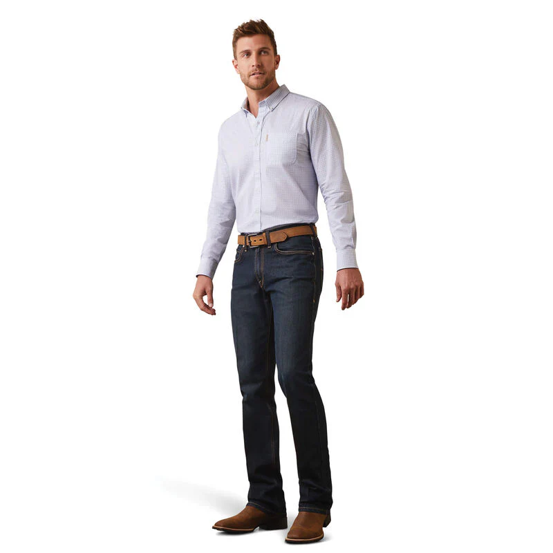 Ariat Men's Medallion Stretch Modern Fit Shirt - White - Image 3
