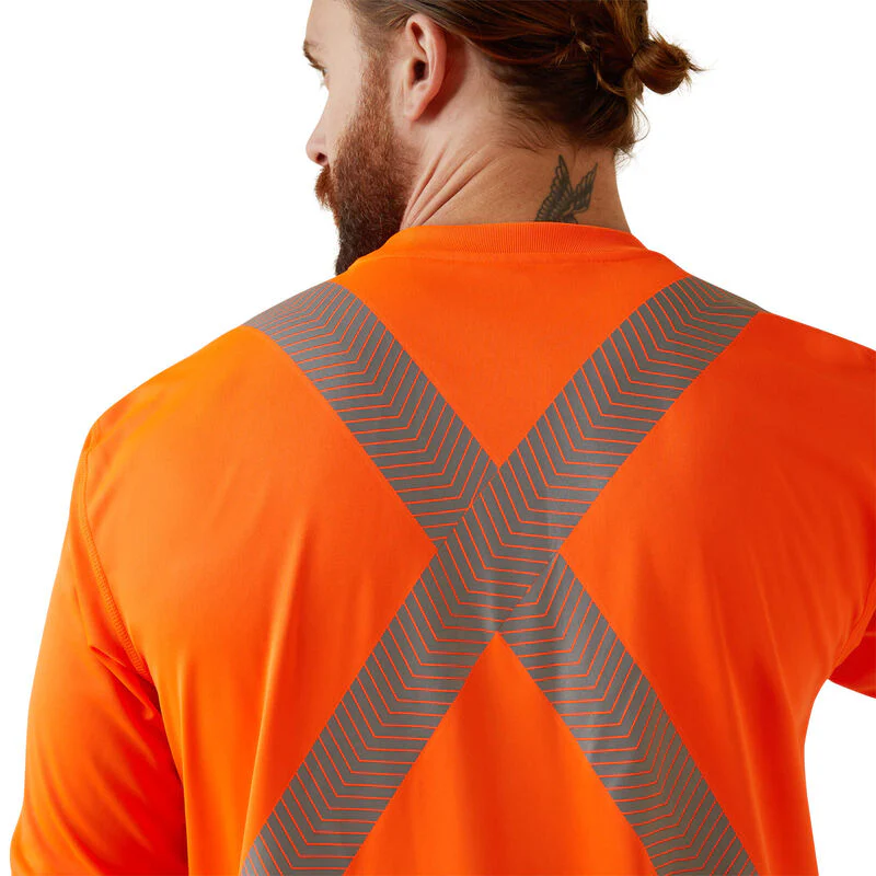 Ariat Men's Rebar Hi-Vis ANSI Shirt - Hi Vis Orange - Image 3