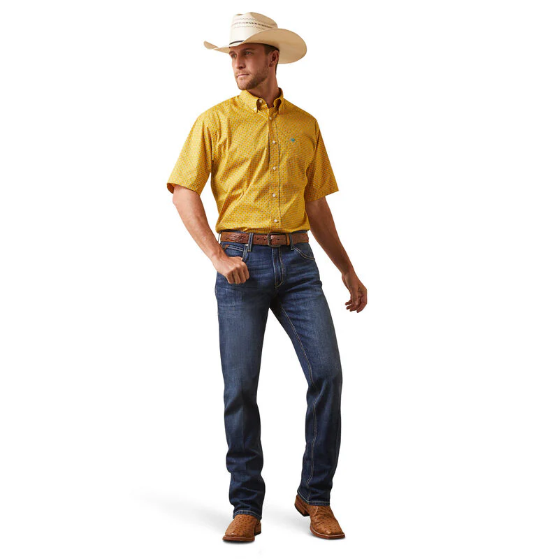 Ariat Men's Kalul Classic Fit Shirt - Golden Rod - Image 3
