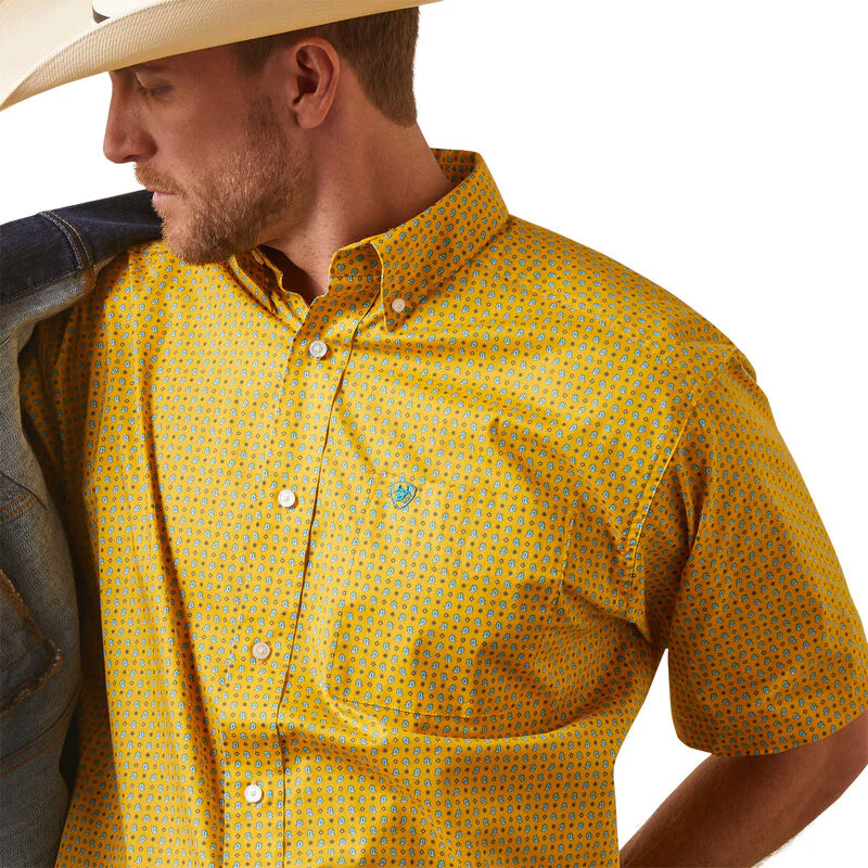 Ariat Men's Kalul Classic Fit Shirt - Golden Rod - Image 4