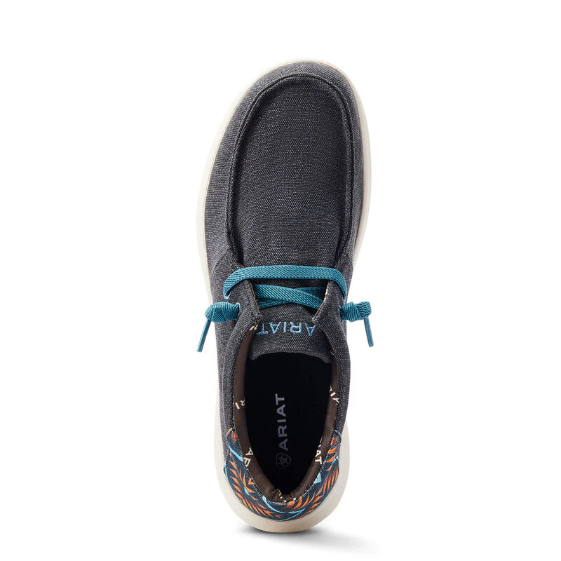 Ariat Men's Hilo Stretch Lace Shoes - Charcoal Blue - Image 4