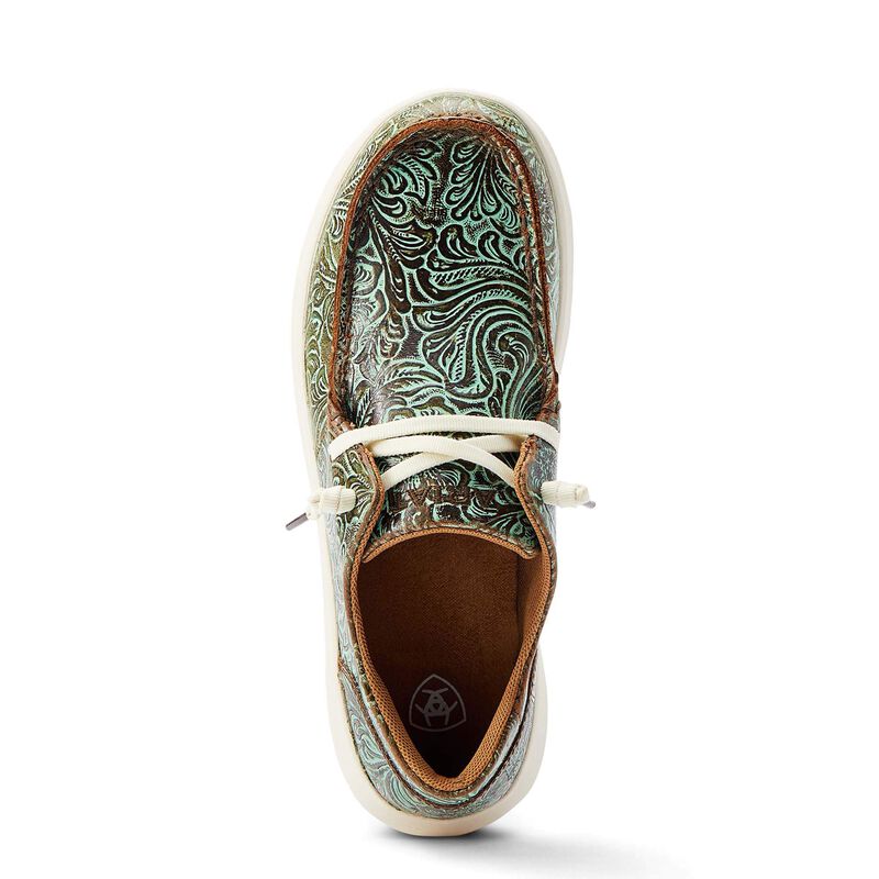 **Ariat Women's Hilo Shoes - Vintage Turquoise Floral Embossed - Image 4