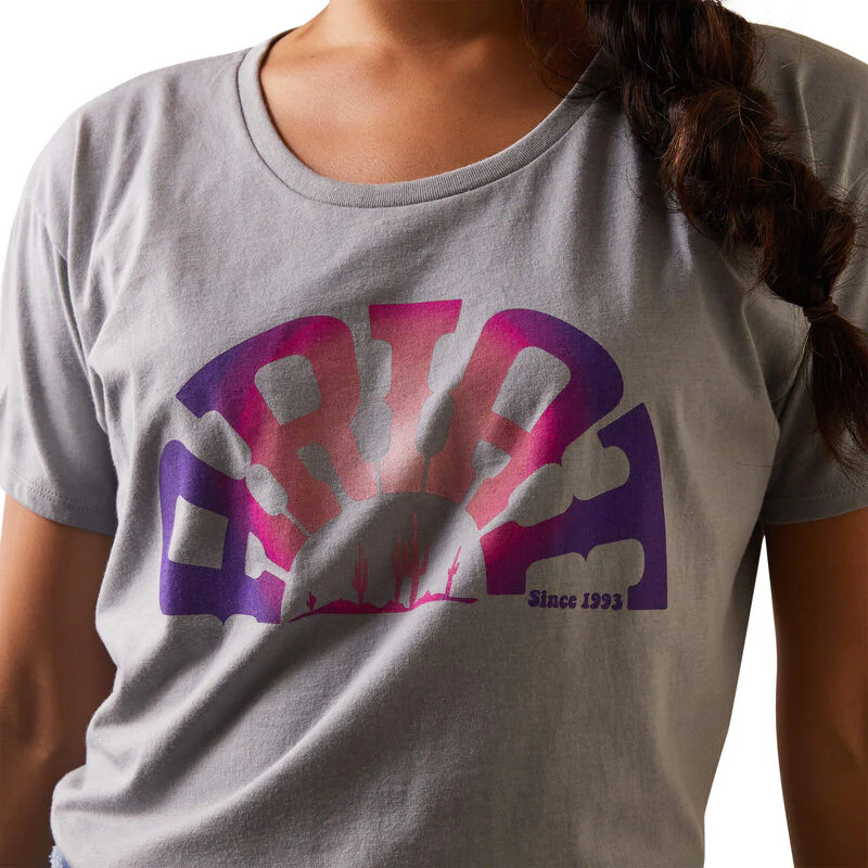 Ariat Women's Rainbow T-Shirt - Stone Heather - Image 3