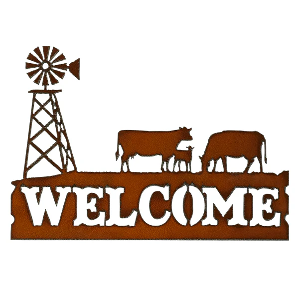 Rustic Ironwerks Horizontal Welcome Sign - Image 3