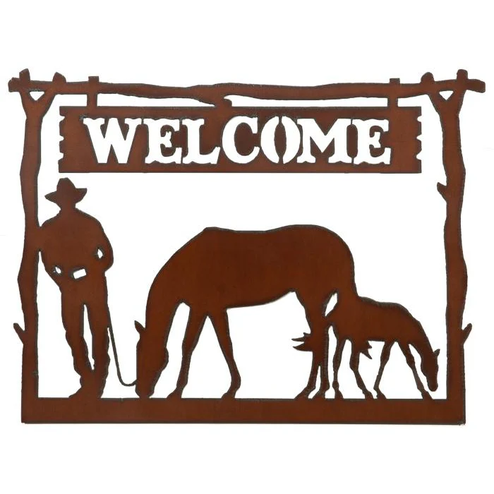 Rustic Ironwerks Horizontal Welcome Sign - Image 5
