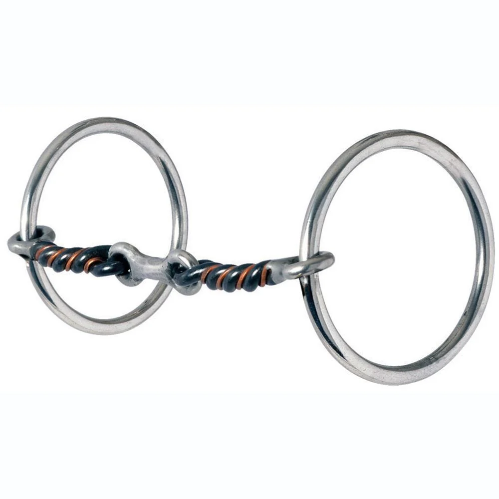 Reinsman Medium Loose Ring 3 Piece Twisted Dogbone Snaffle Bit