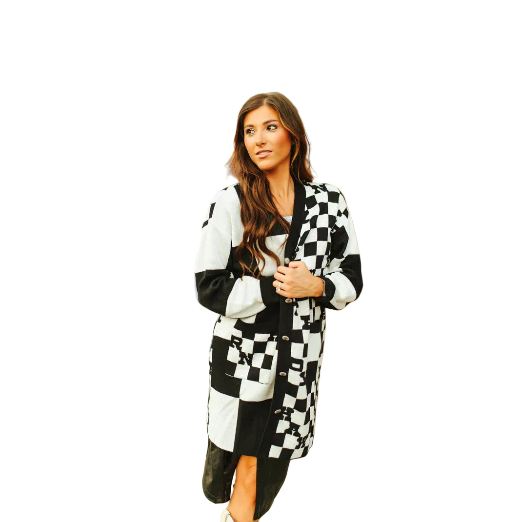 2 Fly Women's Cowboy Bueno Cardigan - Black/White - Image 3