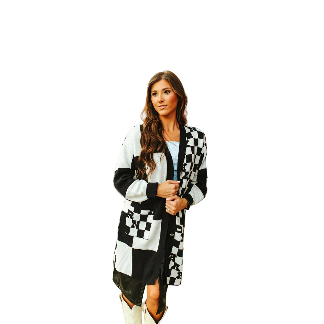 2 Fly Women's Cowboy Bueno Cardigan - Black/White - Image 4