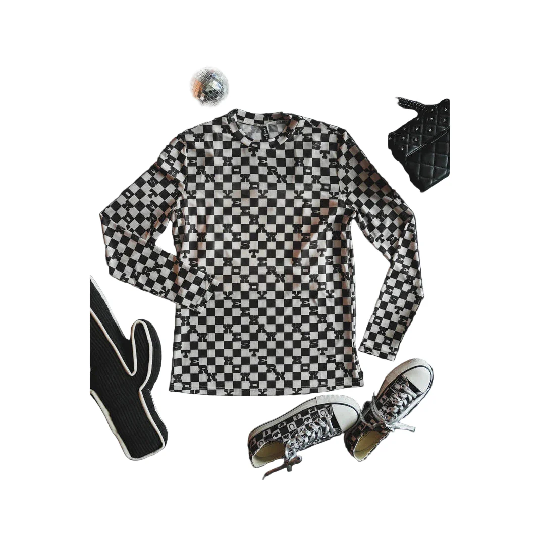 2 Fly Women's Slang N Bang Long Sleeve Mesh Top - Black/White - Image 2
