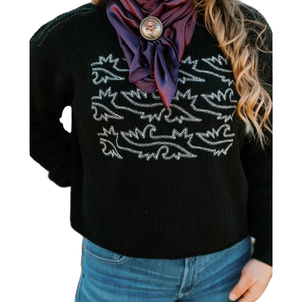2 Fly Women's That Stitch Nasty Crewneck Sweater - Black
