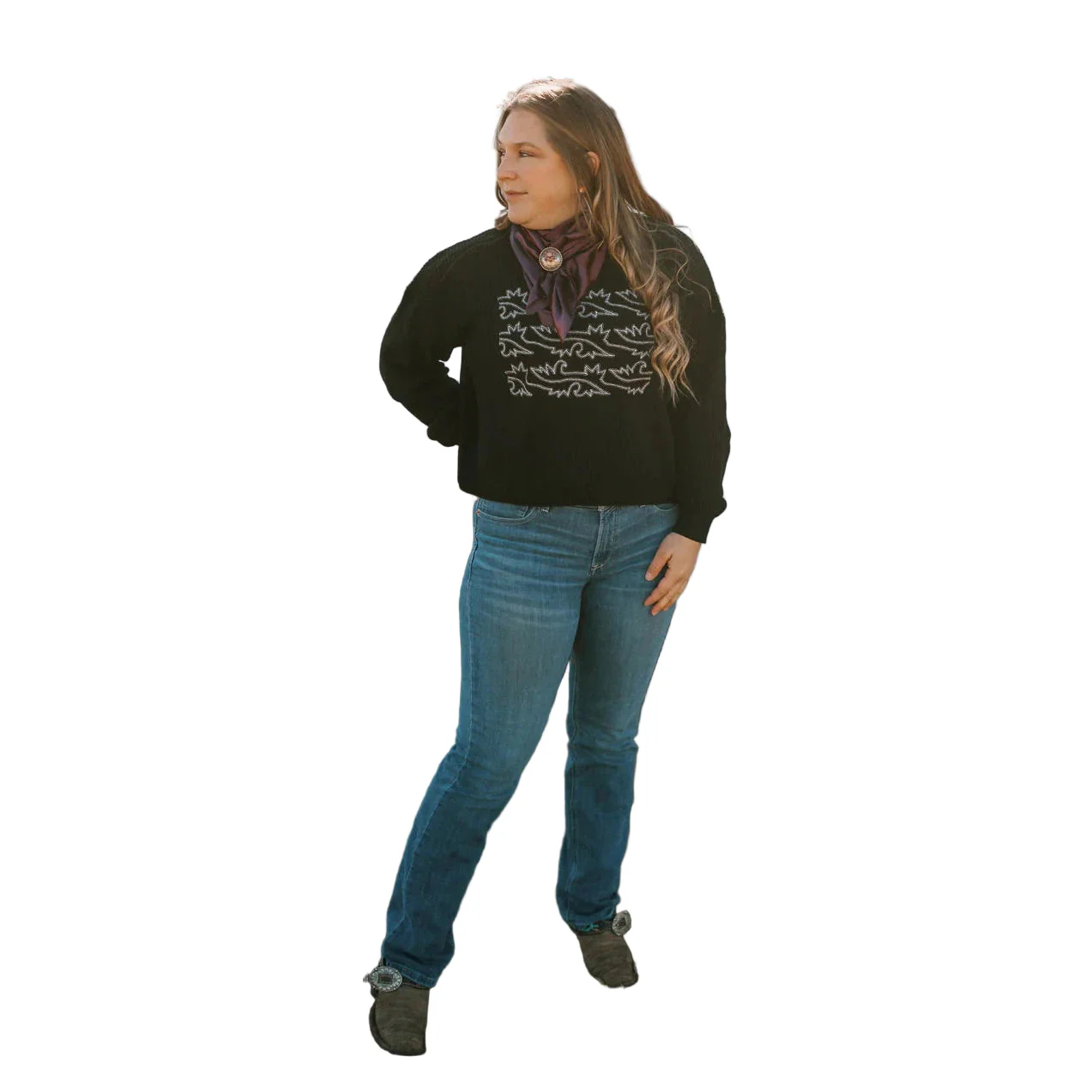 2 Fly Women's That Stitch Nasty Crewneck Sweater - Black - Image 2