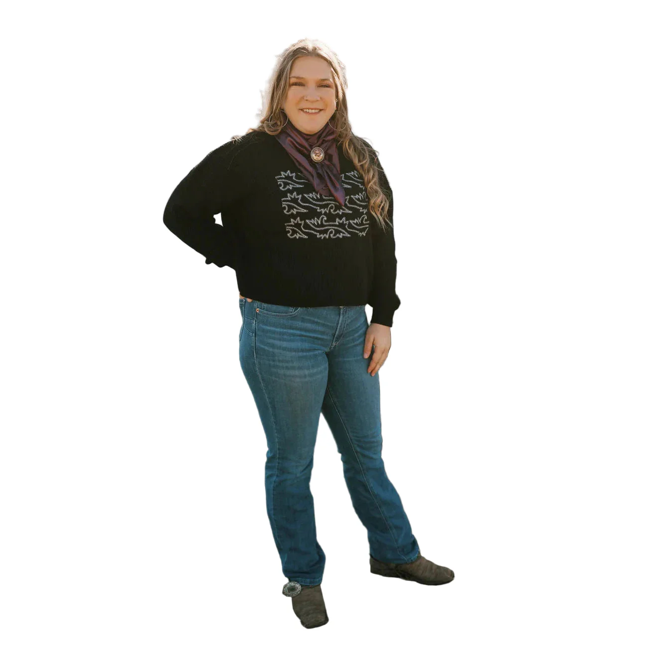 2 Fly Women's That Stitch Nasty Crewneck Sweater - Black - Image 3