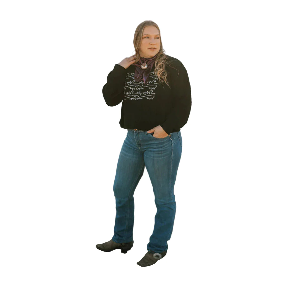 2 Fly Women's That Stitch Nasty Crewneck Sweater - Black - Image 5