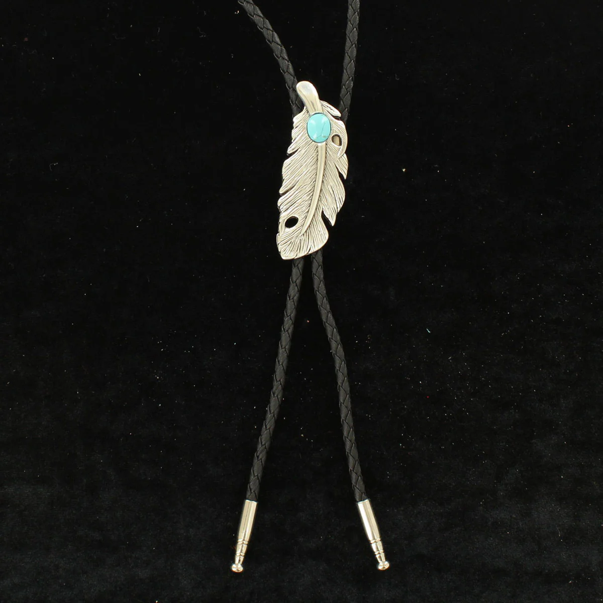 Double S Bolo Tie - Feather701340127951