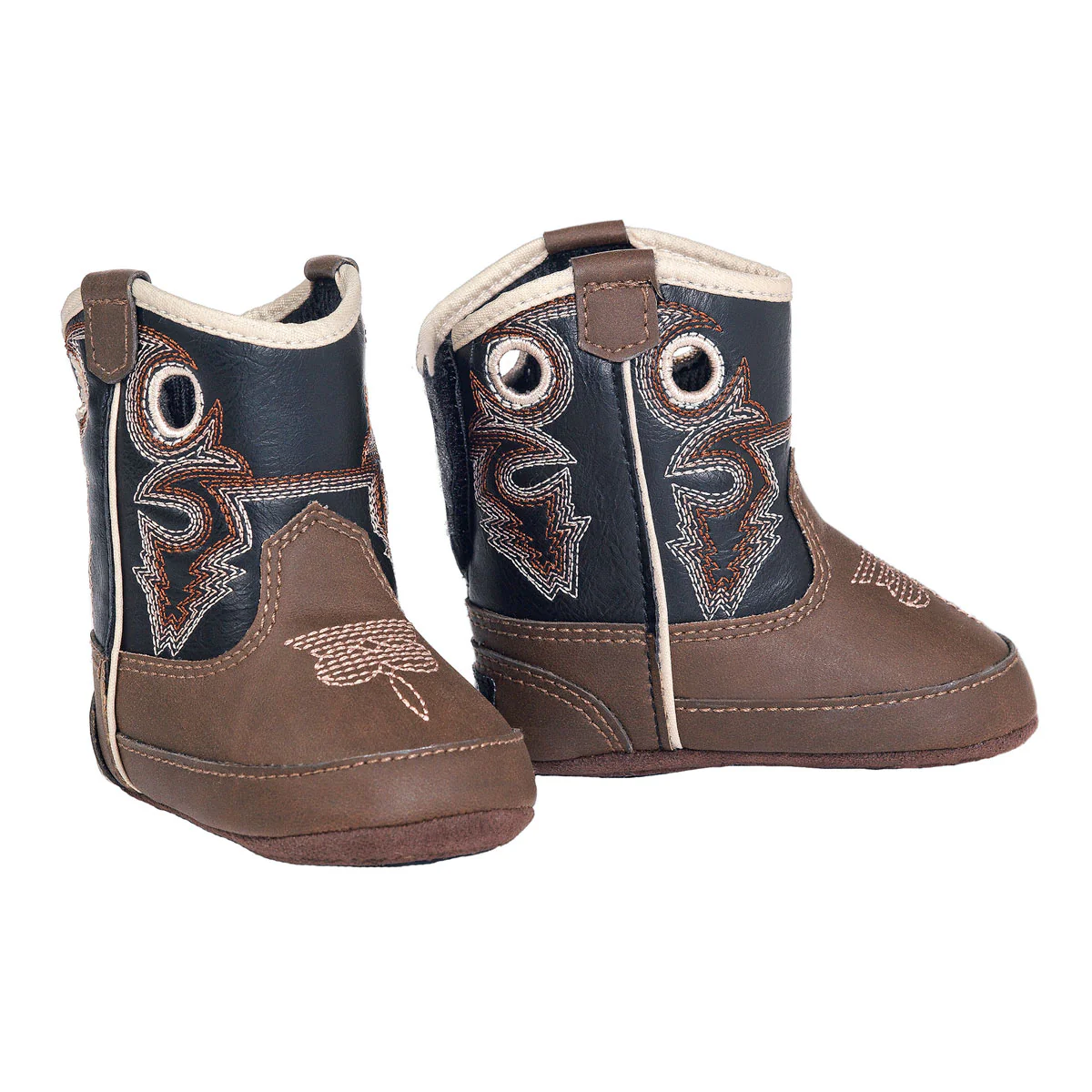 Double Barrel Baby Boy's Trace Baby Buckers - Aged Brown/Black