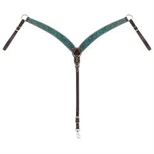 Weaver Turquoise Cross Carved Turquoise Flower Contoured Breast Collar