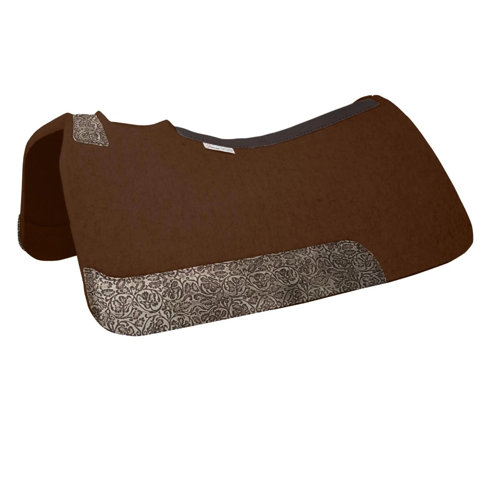 5-Star 3/4" Contoured Dark Brown Barrel Pad-Cowboy Ivory Tooled Wear Leathers