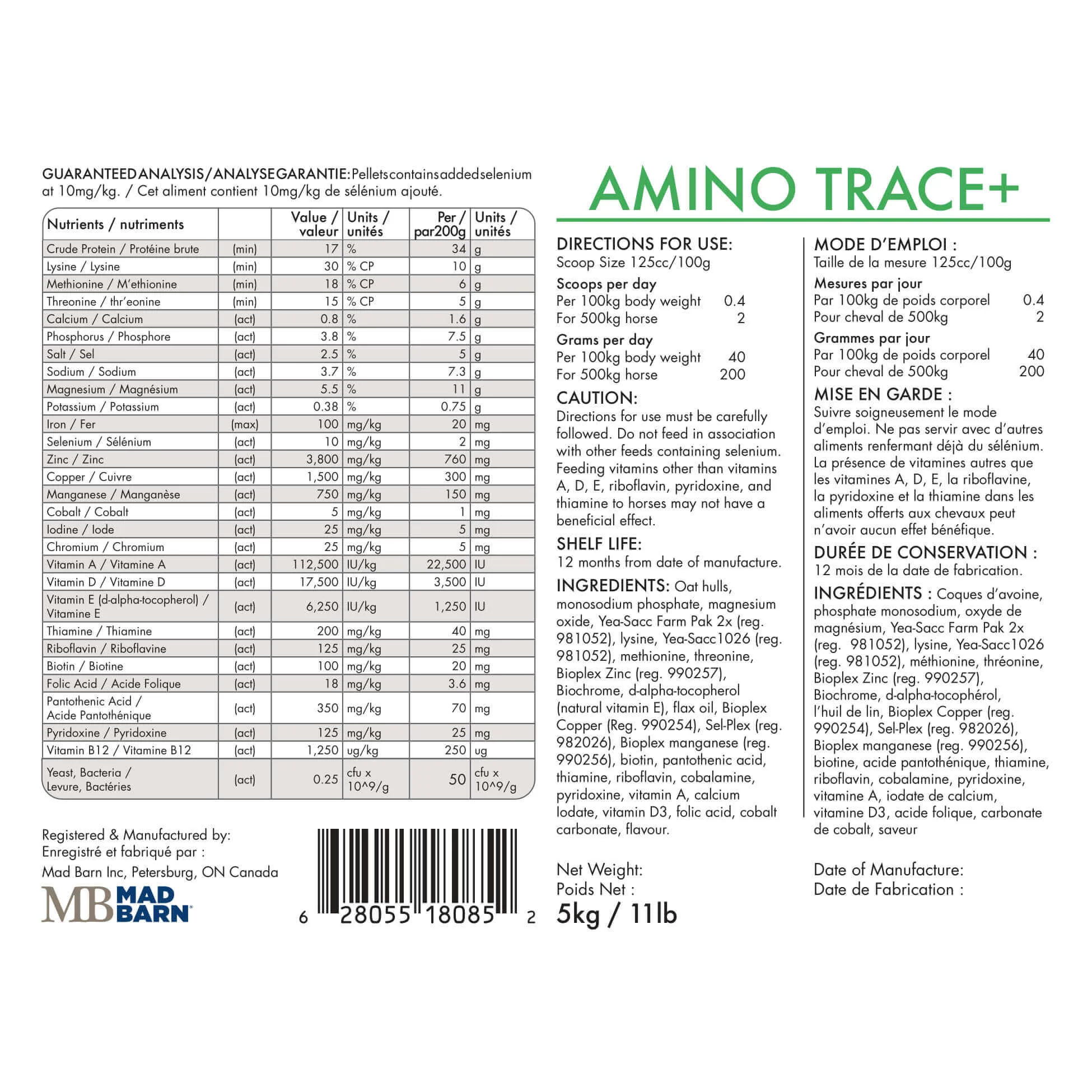 Mad Barn Amino Trace+ Pellets - Image 3