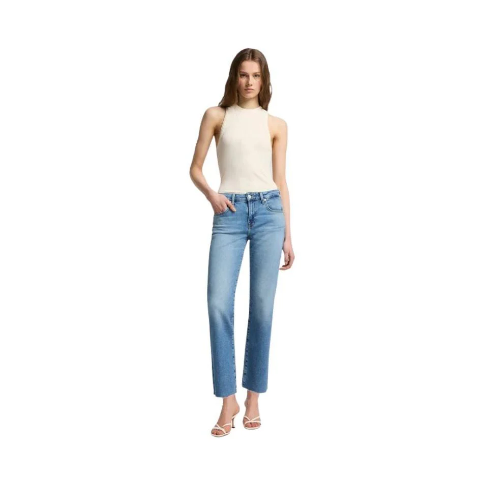 7 For All Man Kind Calie Straight Ankle - Fancy - Image 2