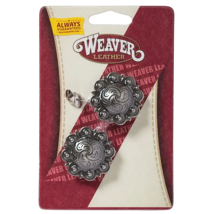 Weaver Leather 1" Antique Silver/Copper Berry Concho - Image 2