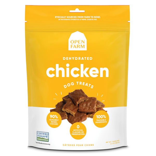 Open Farm Dog Dehydrated Chickent Treats 4.5 oz