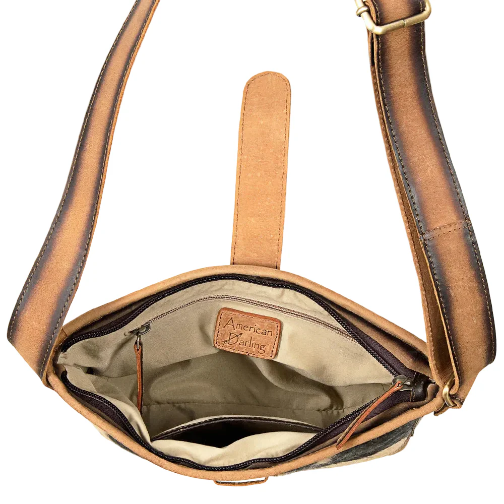 American Darling Crossbody Western Leather Women's Bag- Cowhide On - Image 2