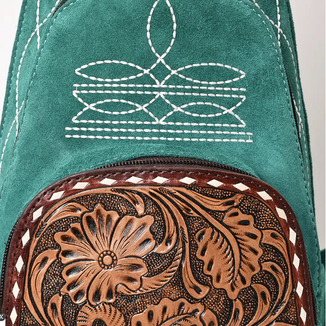 American Darling Women's Genuine Western Suede Leather Sling Bag - Image 3