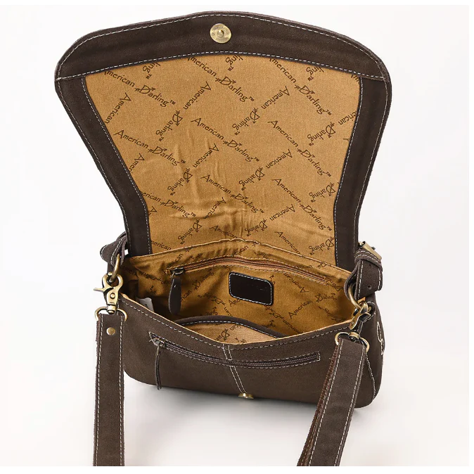 American Darling Women's Genuine Western Suede Leather Crossbody Purse - Image 10