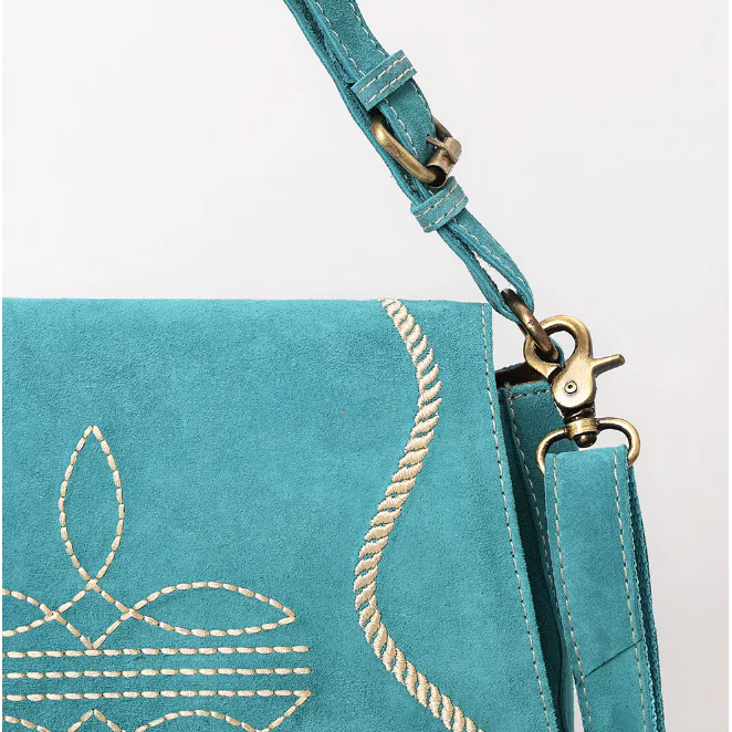 American Darling Women's Genuine Western Suede Leather Crossbody Purse - Image 13