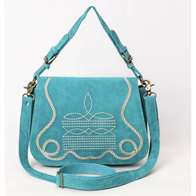 American Darling Women's Genuine Western Suede Leather Crossbody Purse - Image 16