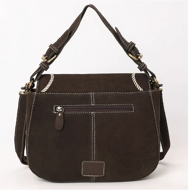 American Darling Women's Genuine Western Suede Leather Crossbody Purse - Image 9