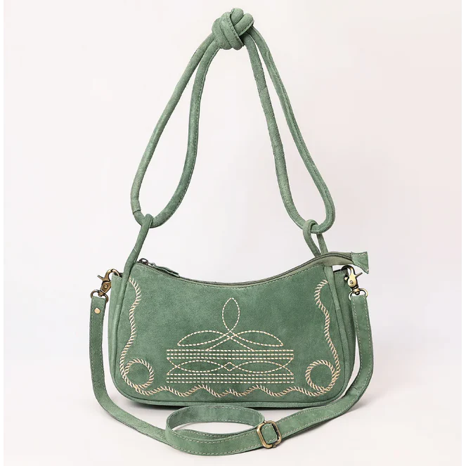 American Darling Women's Genuine Western Suede Leather Crossbody Purse - Image 2