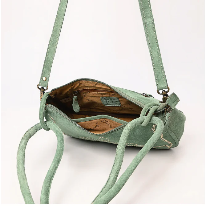 American Darling Women's Genuine Western Suede Leather Crossbody Purse - Image 5